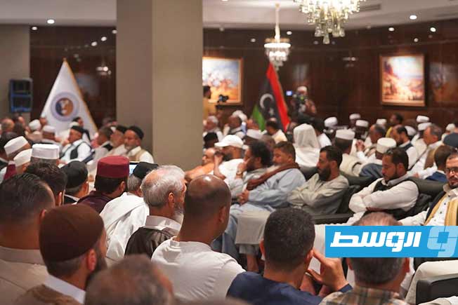 جانب من اجتماع مشترك بين المجلس الاجتماعي سوق الجمعة والنواحي الأربع مع قبيلة المقارحة، السبت 10 مايو 2025 (صفحة المجلس على فيسبوك)