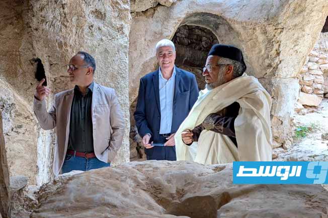 زيارة السفير الألماني إلى بلدية نالوت. (السفارة الألمانية في ليبيا)