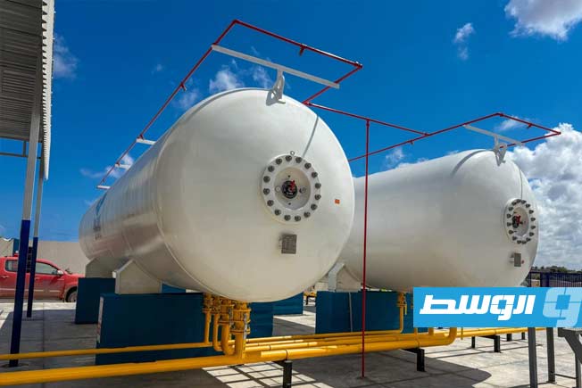 افتتاح نقطة فورية لتعبئة الغاز بزاوية المحجوب في مصراتة، 5 أبريل 2026. (بلدية مصراتة)
