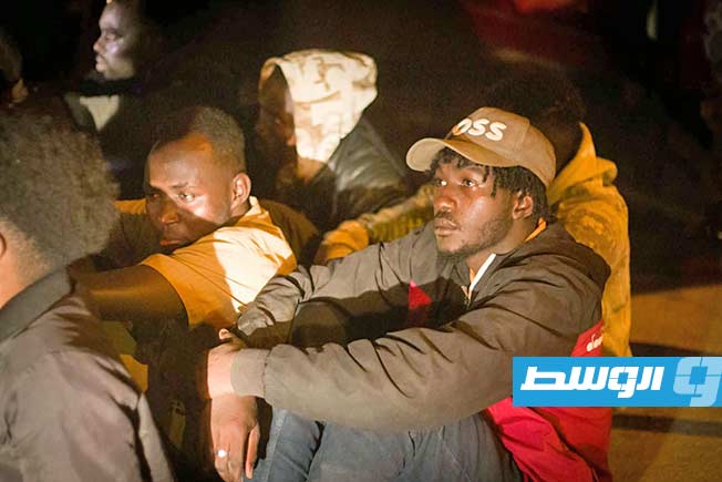 مهاجرون مضبوطون في القبة، 4 يونيو 2026. (رئاسة جهاز مكافحة الهجرة غير الشرعية)