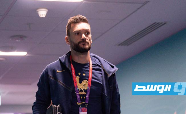 وصول لاعبي المنتخب الفرنسي إلى أرض الملعب لمواجهة نصف نهائي كأس العالم، 14 ديسمبر 2022. (الإنترنت)