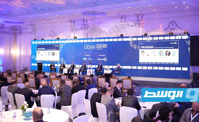 من جلسة افتتاح الموسم الخامس لأسبوع الطاقة الليبي، 12 مارس 2024. (مؤسسة النفط)