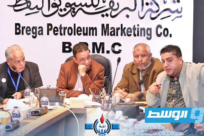 اجتماع شركة البريقة لمراجعة حركة التشغيل بالمناطق الشرقية والوسطى، الخميس 18 ديسمبر 2025. (شركة البريقة لتسويق النفط)