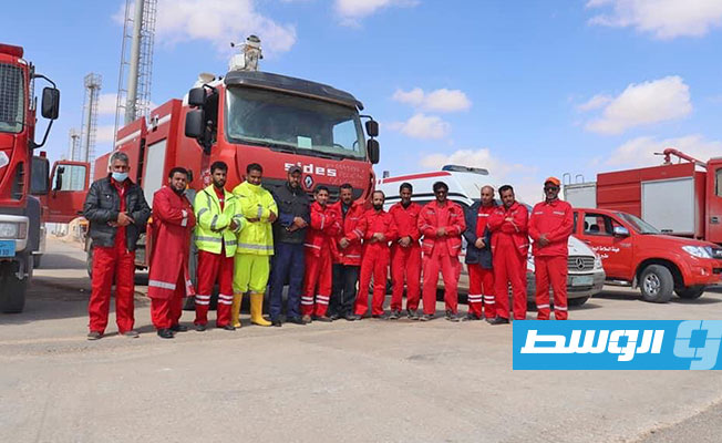 حفل ترحيب بوفد شركة برنيق للطيران المدني في مطار طبرق, 2 مارس 2021. (الإنترنت)