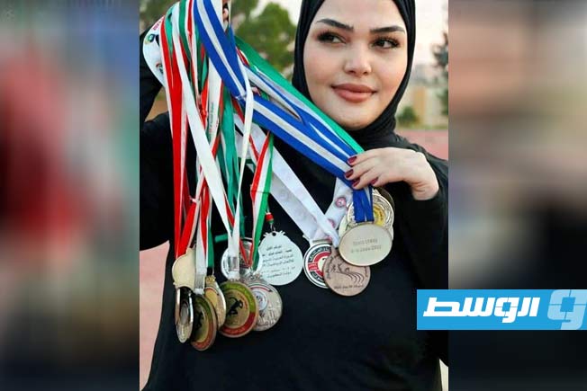 البطلة الليبية رتاج سالم السايح. (فيسبوك)