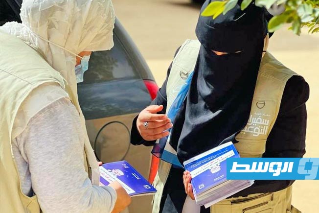 استمرار حملات سفيرات التوعية بأهمية التسجيل في سجل الناخبين بالبلديات. (مفوضية الانتخابات)
