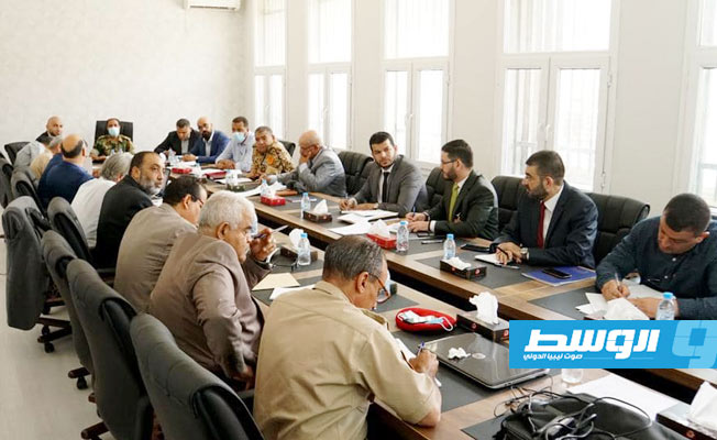 اجتماع أمني موسع يناقش ملفات تأمين الحدود مع دول الجوار، والهجرة غير الشرعية، 6 يونيو 2021. (حكومة الوحدة الوطنية)