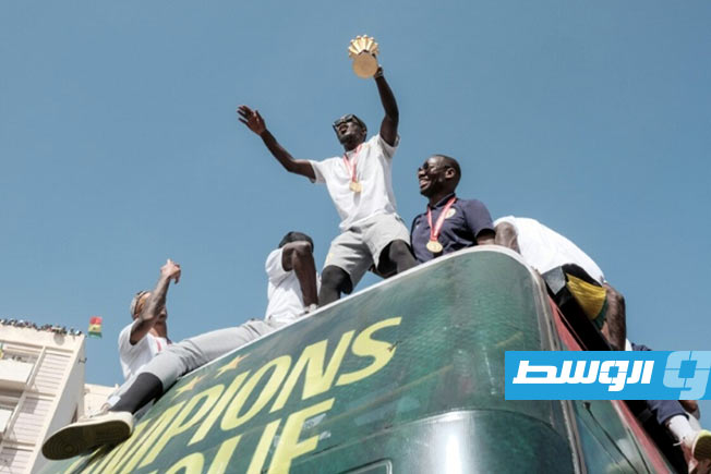 استقبال شعبي ضخم للسنغال احتفالا بتتويج «أسود التيرانغا» بأمم أفريقيا، الثلاثاء 20 يناير 2026. (إنترنت)