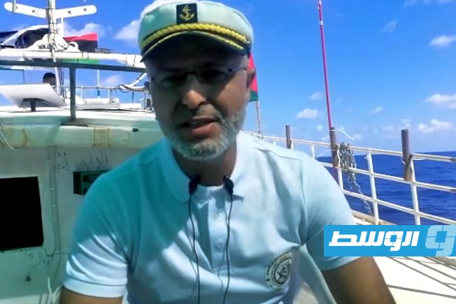 ربان سفينة «عمر المختار» مصطفى فطيس. (أرشيفية: الإنترنت)