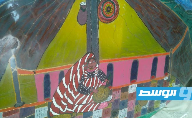 جانب من الأعمال الفنية المشاركة في الاحتفالية. (بوابة الوسط)