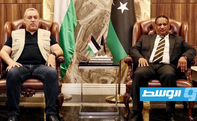 استقبال فريق الإنقاذ الفلسطيني في مطار معيتيقة، 14 سبتمبر 2023. (الخارجية الفلسطينية)