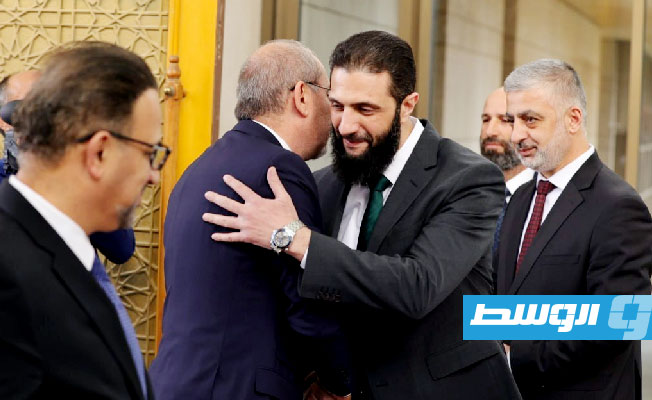 من لقاء الشرع والصفدي. 23 ديسمبر 2024. (وزارة الخارجية الأردنية)
