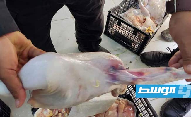 دواجن فاسدة مضبوطة خلال الحملة.