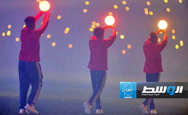 جانب من حفل إعادة افتتاح ملعب طرابلس الدولي، 8 مارس 2024. (تصوير - محمود دردور، بوابة الوسط)