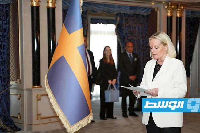 اعتماد أوراق سفيرة السويد لدى ليبيا سيسليا ورامستين، أول فبراير 2025 (المجلس الرئاسي)