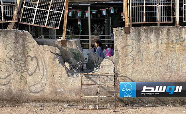 انتظام الطلاب داخل مدرسة في جنين بالضفة الغربية، 9 سبتمبر 2024. (وكالة وفا)