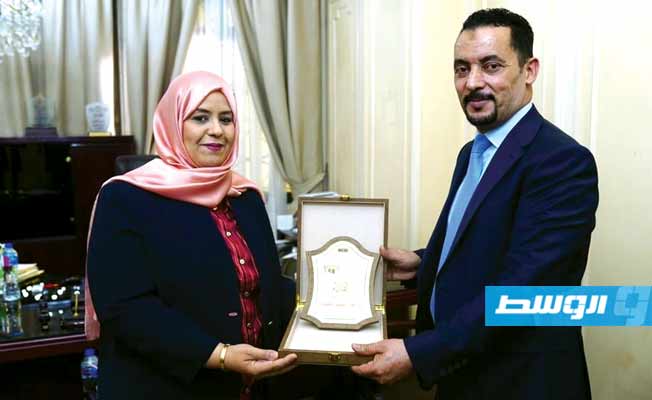 من لقاء الكيلاني مع القائم بأعمال السفارة الليبية في القاهرة، 17 أغسطس 2021. (صفحة السفارة على فيسبوك)
