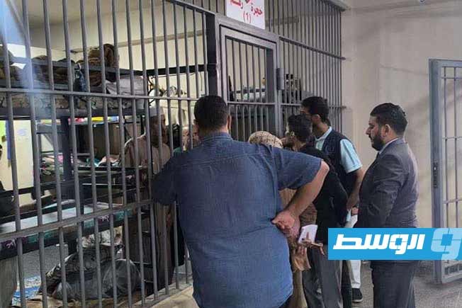 من زيارة وفد مجلس الدولة ومجموعة من الحقوقيين إلى سجن معيتيقة في طرابلس، السبت 31 مايو 2025. (الإنترنت)