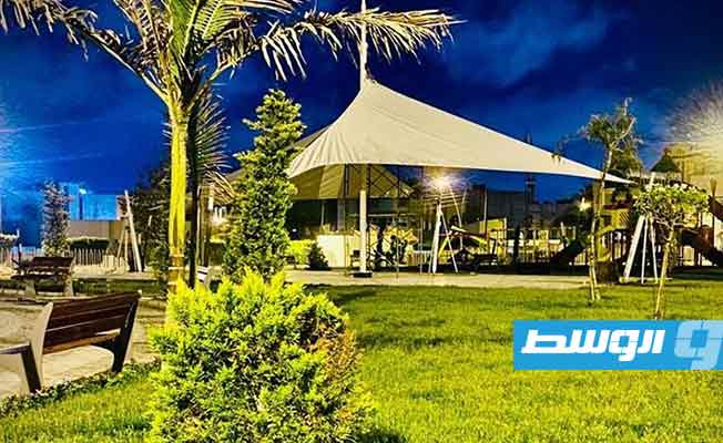 حديقة «آب» بمصراتة في حلتها الجديدة، 30 يونيو 2023. (بلدية مصراتة)