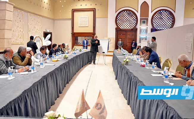 من فعاليات اليوم الثالث للملتقى التحضيري لمؤتمر المصالحة الوطنية، طرابلس، 10 يناير 2023. (المجلس الرئاسي)