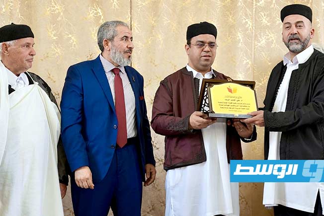 العابد خلال افتتاح مركز التدريب المهني في ترهونة، الأربعاء 16 أبريل 2025. (وزارة العمل والتأهيل)