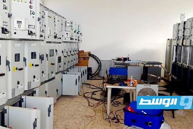 تجهيز محطة تحويل شرق تاورغاء لدخول الخدمة، الثلاثاء 9 سبتمبر 2025. (الشركة العامة للكهرباء)