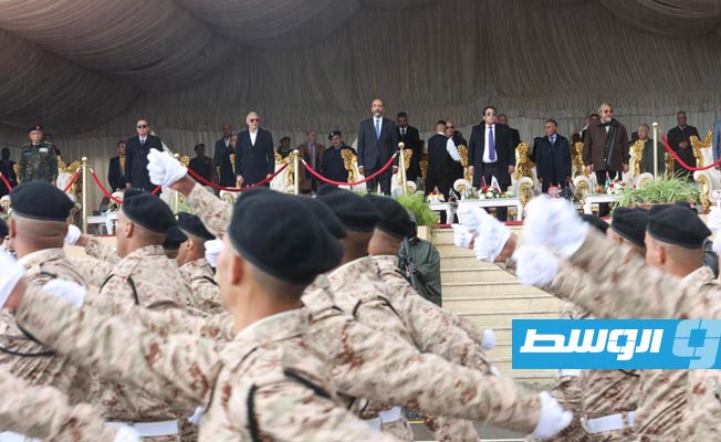 حقل تخريج الدفعة 34 من منتسبي جهاز المخابرات العامة في طرابلس، الخميس 21 ديسمبر 2023. (المجلس الرئاسي)