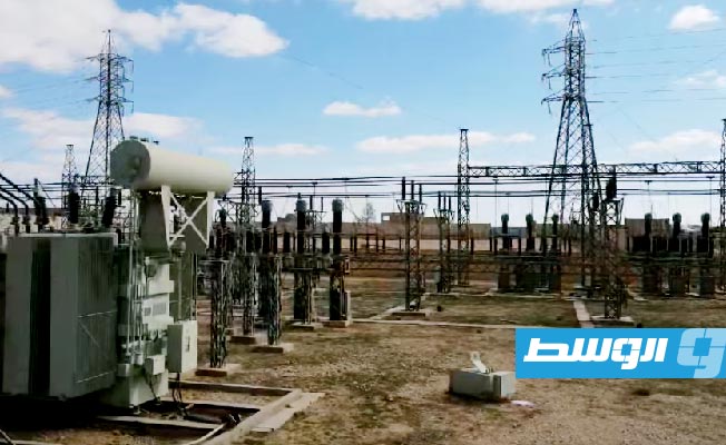 من أعمال إعادة تأهيل محطة كهرباء الزنتان القديمة، 21 يناير 2023. (شركة الكهرباء)