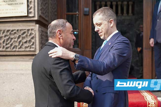 من لقاء الطاهر الباعور في بلغراد مع نظيره الصربي، 5 مارس 2026. (وزارة الخارجية)