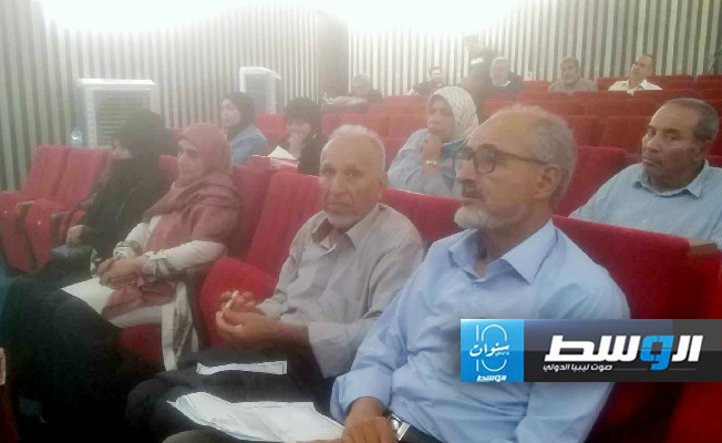 جانب من الحضور في أثناء الندوة العلمية احتفاء بمسيرة الكاتب الراحل زياد علي. (بوابة الوسط)