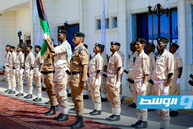 احتفالية الحكومة المكلفة من مجلس النواب بعيد الشرطة في مدينة سبها. (صفحة الحكومة على فيسبوك)