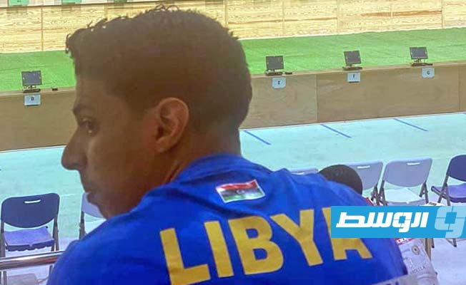 الليبي محمد بن دلة خلال مشاركته بالبطولة العربية بمصر، 16 فبراير 2023. (الإنترنت)