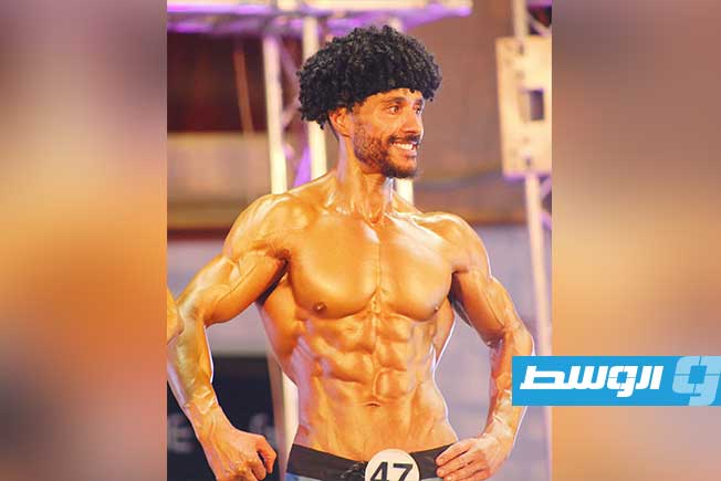 استعراض وتتويج في ختام اليوم الأول من بطولة ليبيا لبناء الأجسام. (تصوير - محمد قجام)