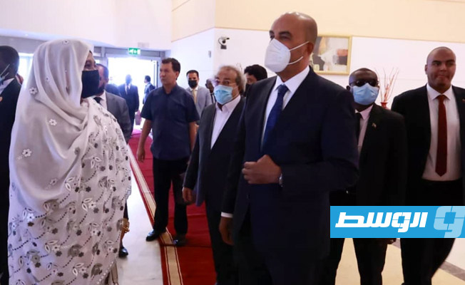 من وصول الكوني إلى مطار الخرطوم، 24 أغسطس 2021. (المجلس الرئاسي)