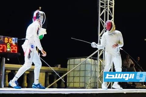 إحدى منافسات المبارزة العربية بمشاركة ليبية. (أرشيفية: الإنترنت)