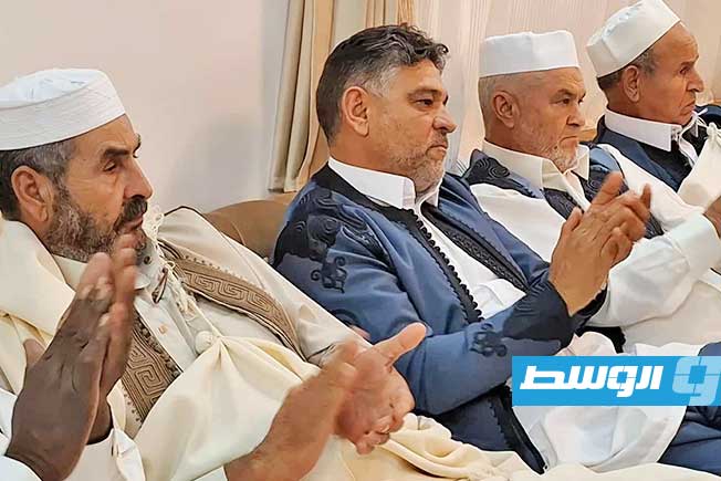 بعض حضور الملتقى الأول لقبائل ورفلة في بني وليد، 20 سبتمبر 2025 (بوابة الوسط)