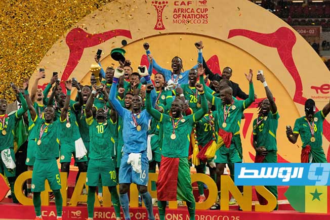 تتويج منتخب السنغال بكأس امم أفريقيا الأحد 18 يناير 2025 (إكس)
