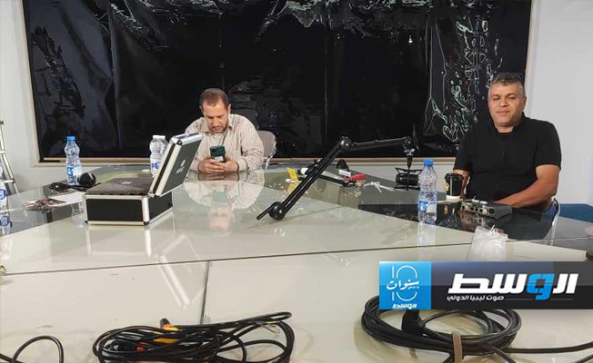 استوديو الراديو المتلفز بإذاعة ليبيا الوطنية. في طرابلس (إذاعة ليبيا الوطنية)