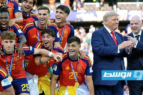 احتفال المنتخب الإسباني بالفوز بكأس العالم. (أرشيفية: الإنترنت)