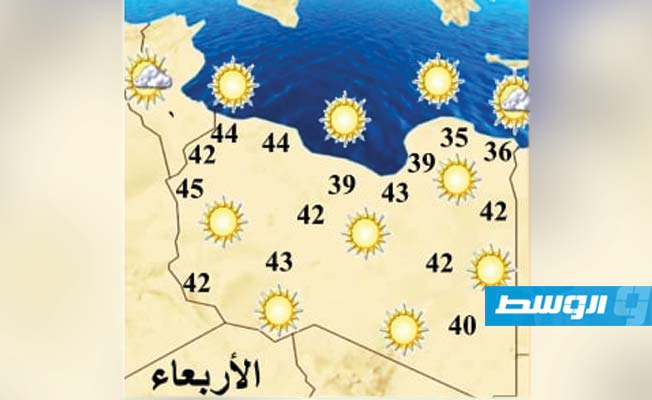 حالة الطقس المتوقعة (الأربعاء 4 أغسطس 2021)