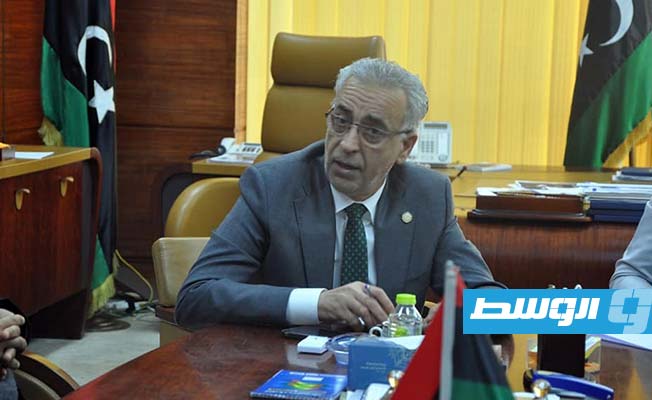 اجتماع الغاوي مع وفد العجيلات. الإثنين 28 مارس 2022. (وزارة الإسكان والتعمير)