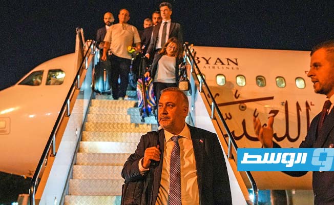 وصول نائب وزير الخارجية التركي والسفير التركي إلى بنغازي، 31 أكتوبر 2023. (حكومة حماد)