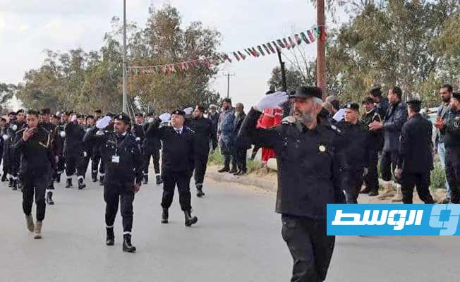 جانب من احتفال مديرية أمن الجفارة بذكرى ثورة 17 فبراير، الخميس 16 فبراير 2023 (وزارة الداخلية)