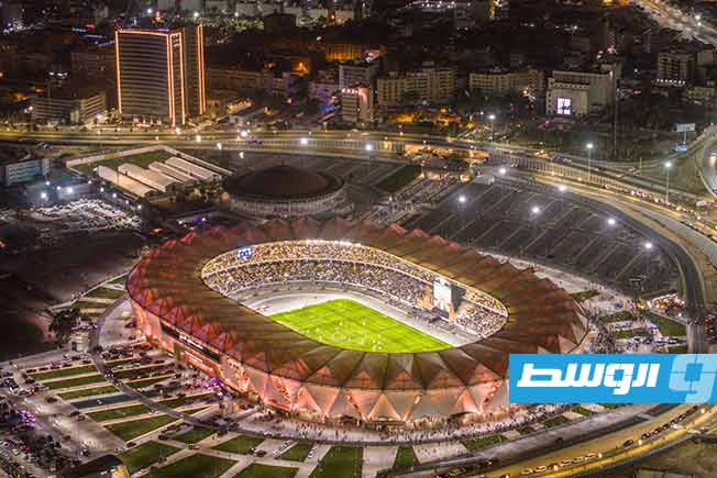 جانب من ملعب بنغازي الدولي بحلته الجديدة، الخميس 20 فبراير 2025 (تصوير سند الأحلافي)