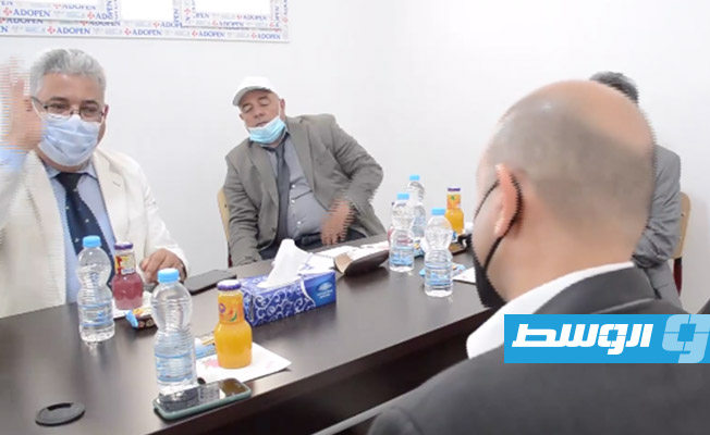 من زيارة وفد المفوضية العليا للانتخابات إلى وادي الشاطئ, 4 أبريل 2021. (المفوضية الوطنية العليا للانتخابات)