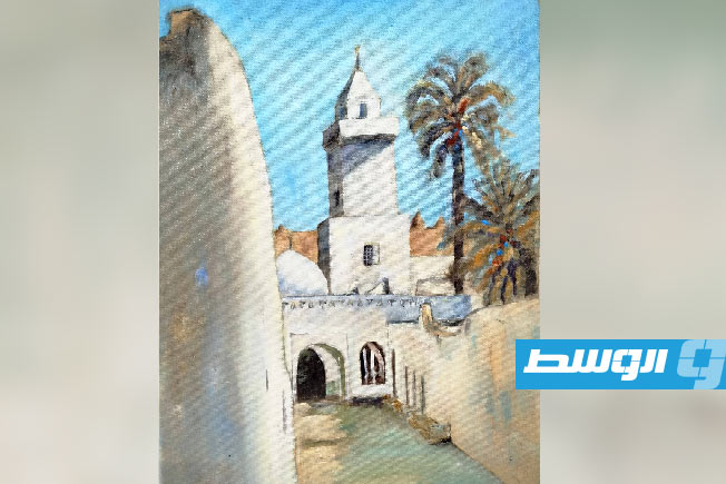 لوحة للفنانة الليبية غزالة العبيدي (فيسبوك)