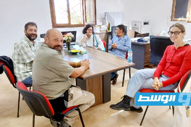 وصول بعثة جامعة ماتشيراتا الإيطالية إلى مدينة صبراتة. (مصلحة الآثار الليبية)