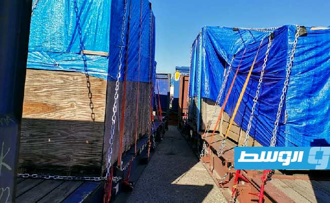 شحنات قطع الغيار لمحطات الكهرباء التي أرسلت لإعادة التأهيل بمصانع جنرال إليكرتيك. (الشركة العامة للكهرباء)
