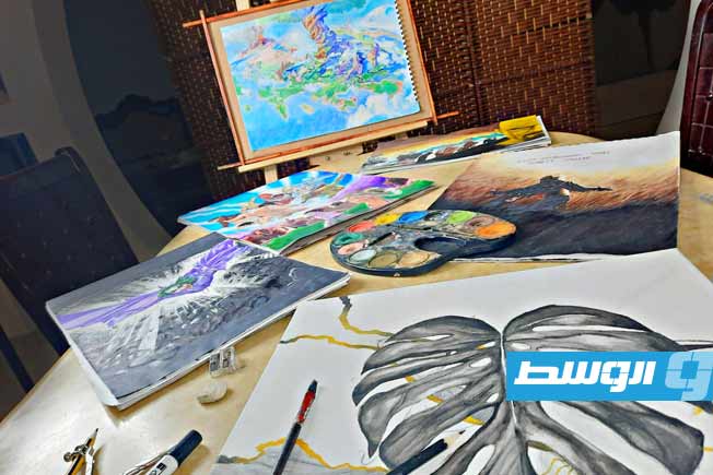جزء من أعمال الفنان الشاب أويس الفنطازي. (فيسبوك)