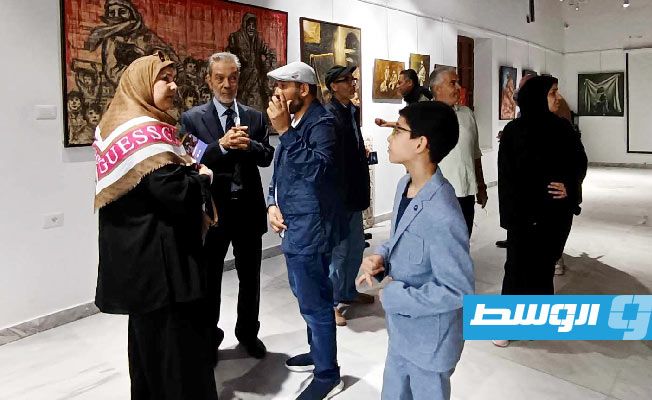 جانب من معرض «غزة برؤية فنان» بدار الفقيه حسن في 23 نوفمبر 2024. (بوابة الوسط)
